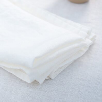 GAMMA mlecznobiała serwetka z pranego lnu