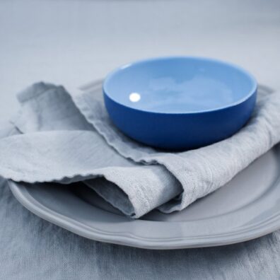 GAMMA jasnoszara serwetka z pranego lnu