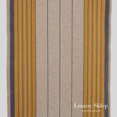 Szary len ścierkowy w żółte pasy