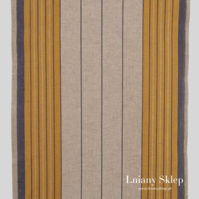 Szary len ścierkowy w żółte pasy