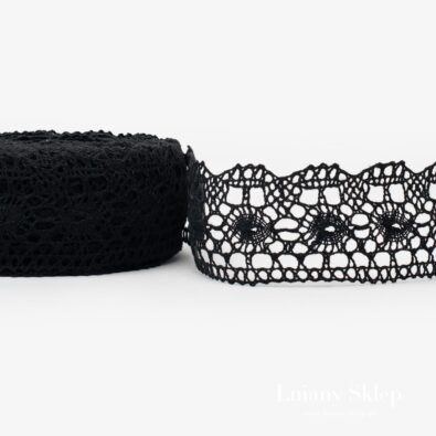 Koronka z czarnego lnu Nr. 66