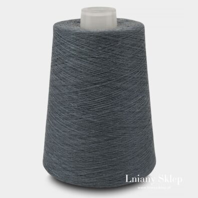 Ciemna Przędza Lniana Kolor Metal