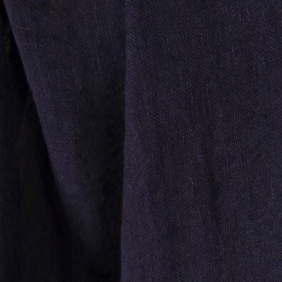 Prana lniana tkanina przeźroczysta granatowa.