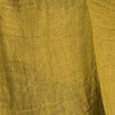 Prana lniana tkanina przeźroczysta żółta.