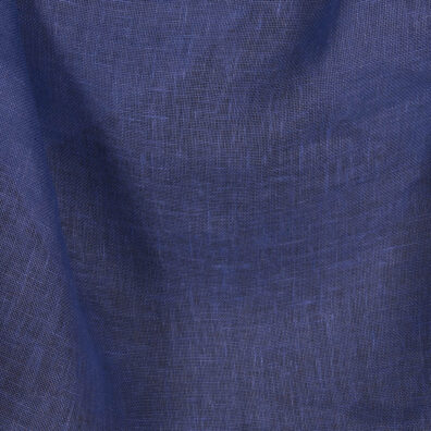 Lniana tkanina przeźroczysta ultramaryna.