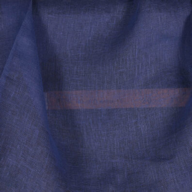 Lniana tkanina przeźroczysta ultramaryna.