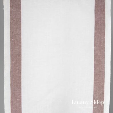 Wąska tkanina lniano – bawełniana w paski.
