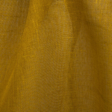 Lniana żółta przeźroczysta tkanina.