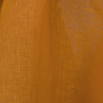 Lniana tkanina przeźroczysta pomarańczowa.