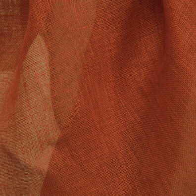 Lniana tkanina przeźroczysta czerwona.