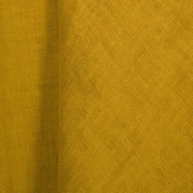 Dwustronna, dwuwarstwowa tkanina lniana żółta.