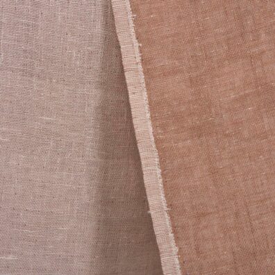 Dwustronna tkanina lniana różowa.