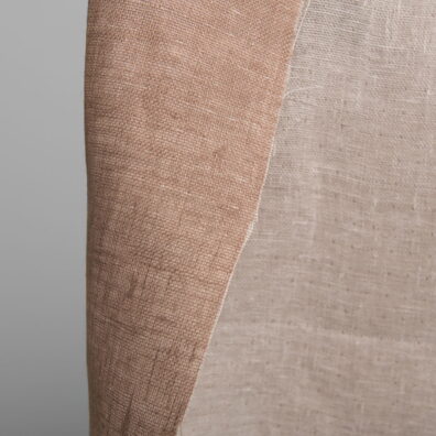 Dwustronna tkanina lniana różowa.