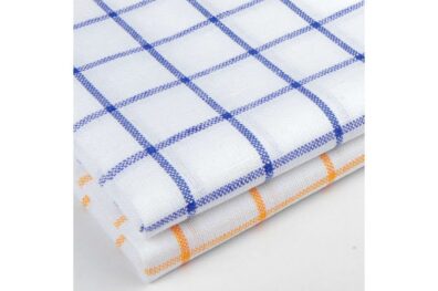 Komplet lniano - bawełnianych ręczniczków kuchennych.