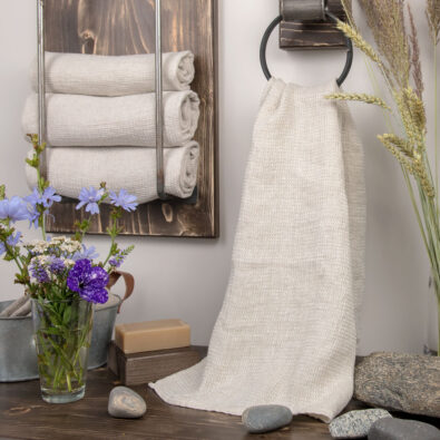 Lniany ręcznik kąpielowy