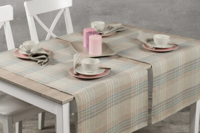 DELTA lniany bieżnik w pastelowe paski