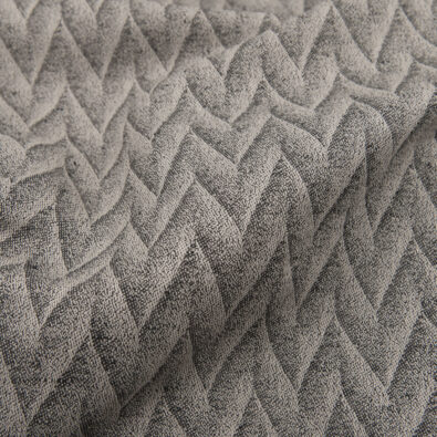 Szara tkanina lniana w zygzaki - fale.