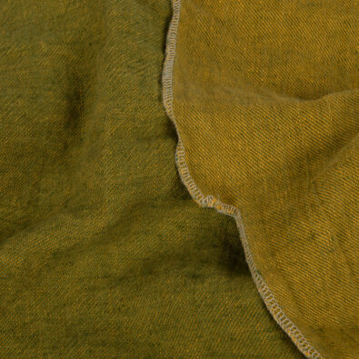 Prana dwustronna żółto - zielona tkanina