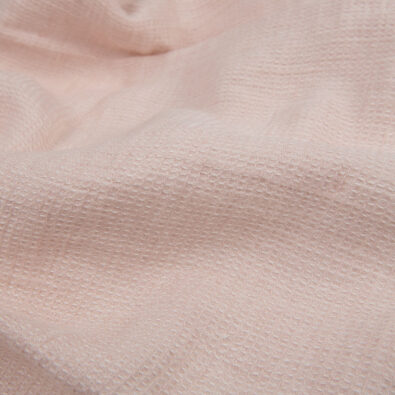 Prana „waflowa” tkanina lniana lekki róż.