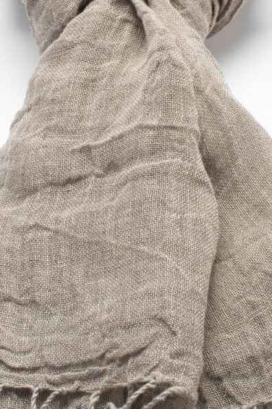 Naturalny lniany szalik.