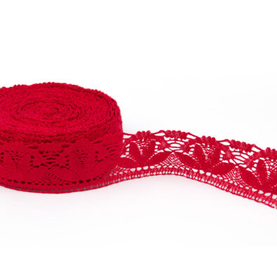 Czerwona lniana koronka Nr. 49