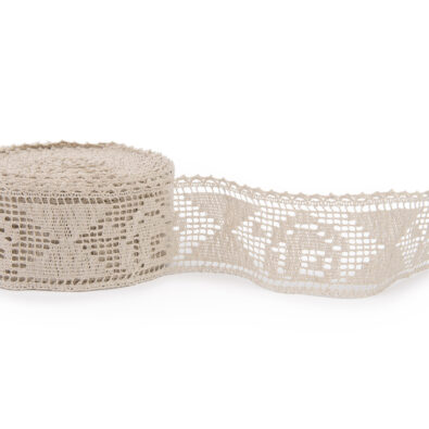 Lniana Koronka Naturalnie Szara Nr.55