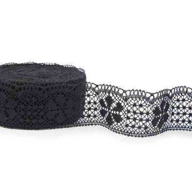 Koronka lniana czarna Nr. 59