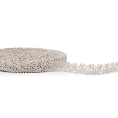 Koronka lniana naturalnie szara Nr. 60