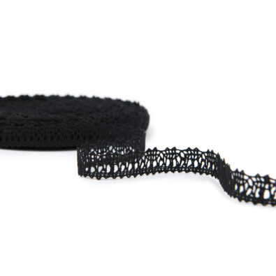 Wąska czarna koronka lniana Nr. 61
