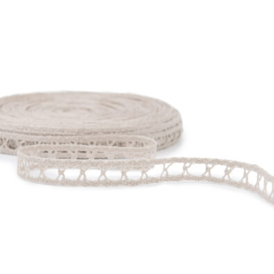 Wąska piaskowa lniana koronka Nr. 63