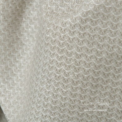 Lniano bawełniana tkanina w finezyjne fale.