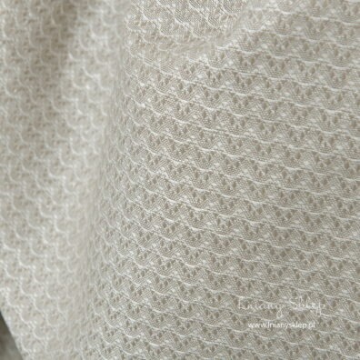 Lniano bawełniana tkanina w finezyjne fale.