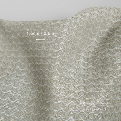 Lniano - bawełniana tkanina w finezyjne fale. Lniany Sklep.