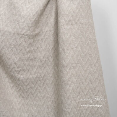 Lniano – wełniana, prana tkanina. Lniany Sklep.