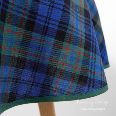 Lniano - bawełniany obrus. Lamówka 1cm.