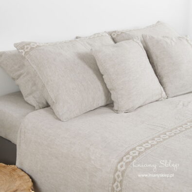 Poszwa i poszewki lniane z bawełną.