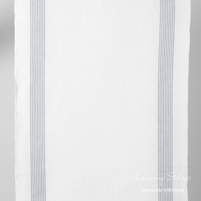 Tkanina ścierkowa w paski na obu brzegach.