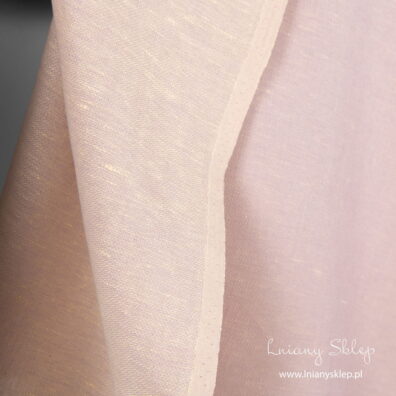 Dwustronna żółto – liliowa tkanina.