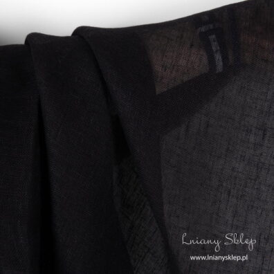 Czarny lekki len.