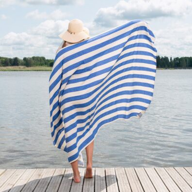 Lniano - bawełniany ręcznik plażowy