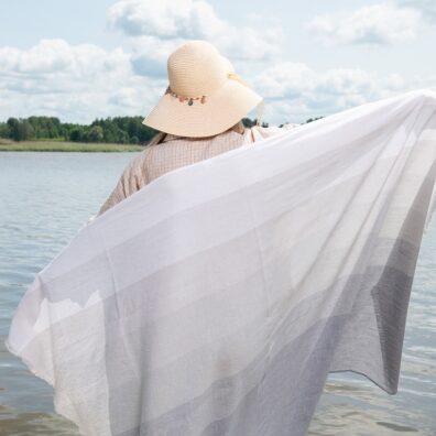 Ręcznik plażowy w szerokie pasy