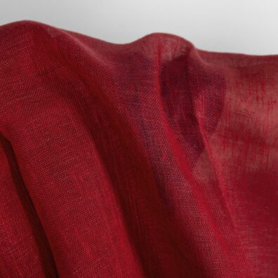 Len wiśniowy przeźroczysty melanż, szerokość 150cm