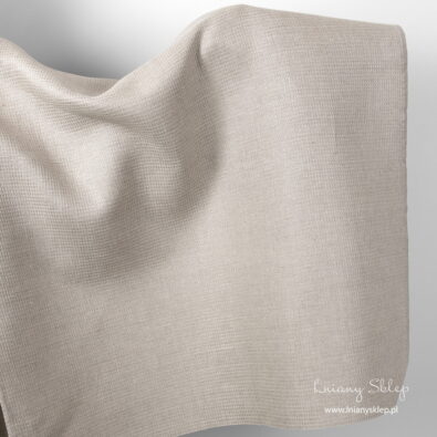 Szara tkanina lniana wzór waflowy.