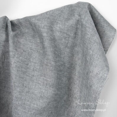 Len granatowa i biała jodełka.