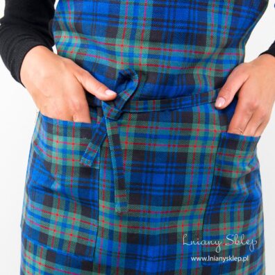 Szkocka kratka: niebieska, zielona, czarna i czerwona.