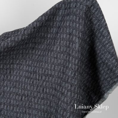 Prany len w szare wzory.