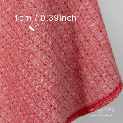 Prany czerwony melażowy len. Trochę matematyki.