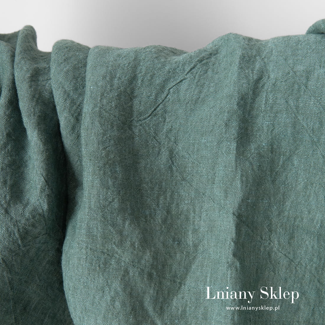 Prany len 100%. Morska zieleń.