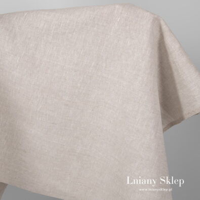 Lekko szara tkanina lniana.