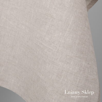Biało - szary melanż. Tkanina lniana.